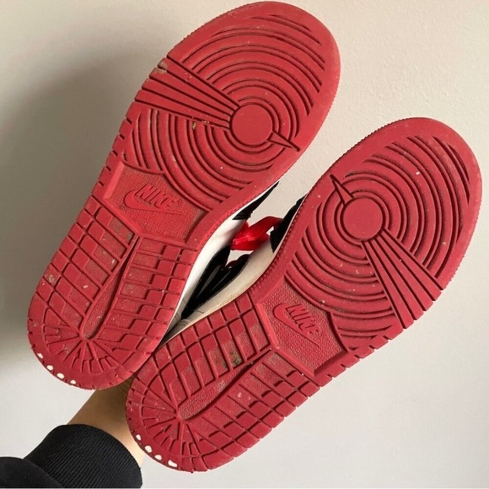 🛑 Air Jordan 1 Mid GS White / Gym Red / Black Sneakers - 6-6.5US (2023) - Picture 8 of 12
